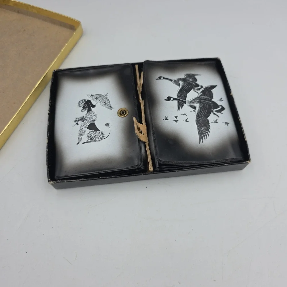 Vintage Geese Flying Vinyl Check Book Holder Travel Wallet Organizer Lot Of 2